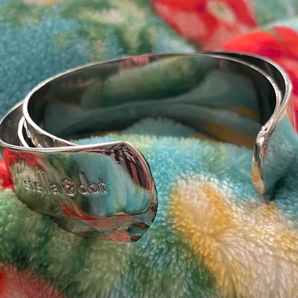 Stella & Dot Corso Cuff silver 3 ply bracelet - Picture 4 of 5